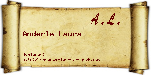 Anderle Laura névjegykártya